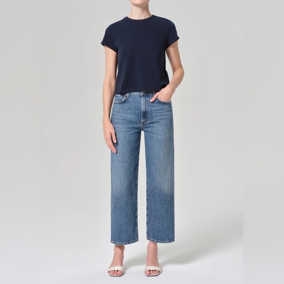 Agolde Denim - Agolde ‘Harper’ Cropped Jeans in Moor